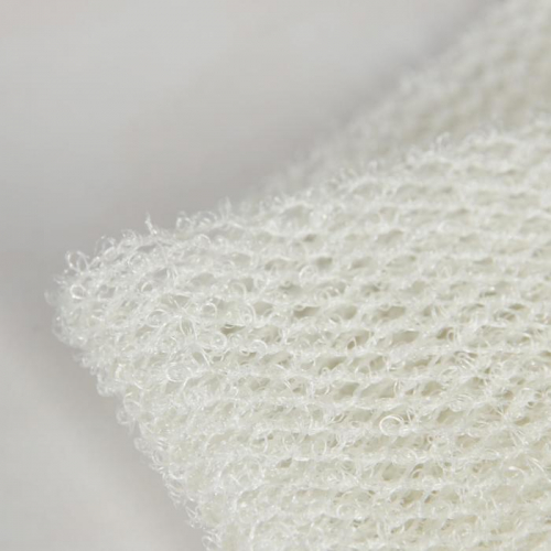 Мочалка-лента массажная, 75×10 см, цвет белый