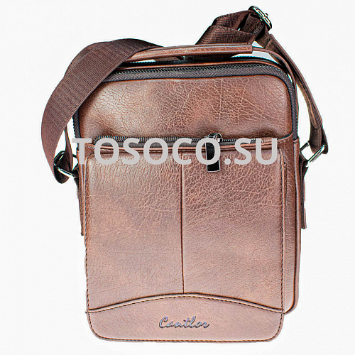 c5501-2 brown 33 сумка CANTLOR экокожа 24х20х9