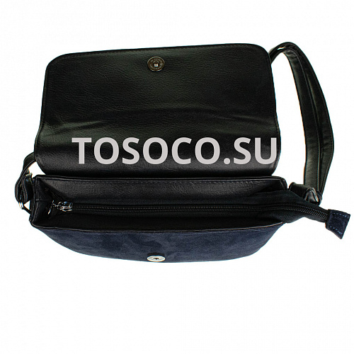 f-2014-3 blue 28 сумка натуральная замша+экокожа 17x23x9