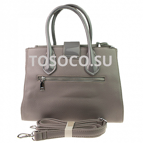 555 gray сумка натуральная замша и экокожа 24х33x15