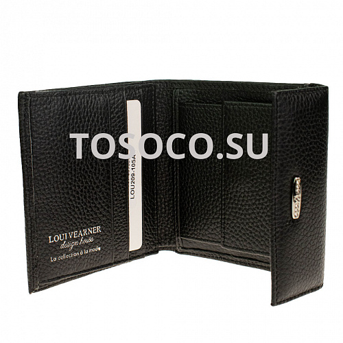 lou209-105a black кошелек LOUI VEARNER натуральная кожа 10x11x2