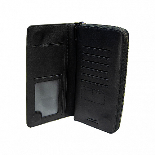 hm03-001 black- кошелек HASSION натуральная кожа 20х9,5