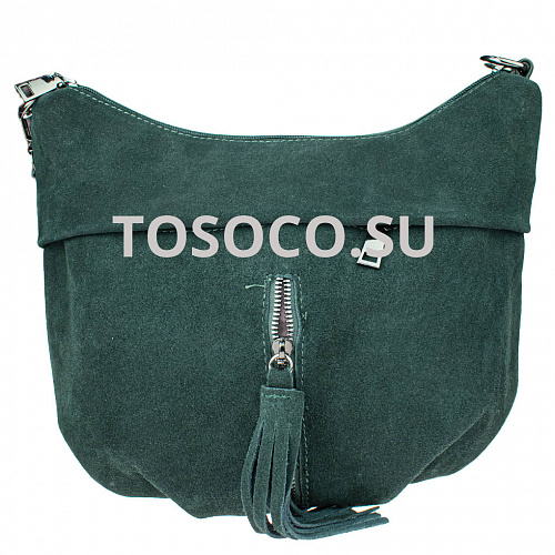 kf-390-1 green KikiFace сумка натуральная замша+экокожа 27х27х16
