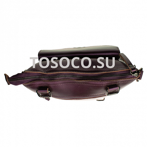 1064 1 фиолетовая сумка-рюкзак натуральная кожа 24x27x10