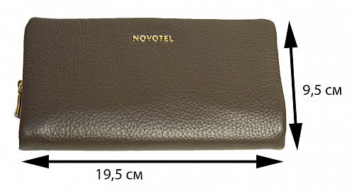 jb972-1# brown- кошелек женский NOVOTEL натуральная кожа 19,5х10.