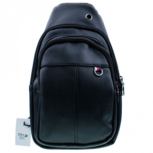 1711-2 black рюкзак экокожа 19х32х10