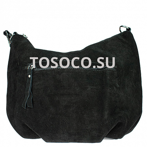 kf-389-1 black KikiFace сумка натуральная замша+экокожа 27х27х16