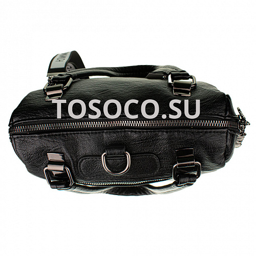 685-6 черная сумка-рюкзак экокожа 24х27х12