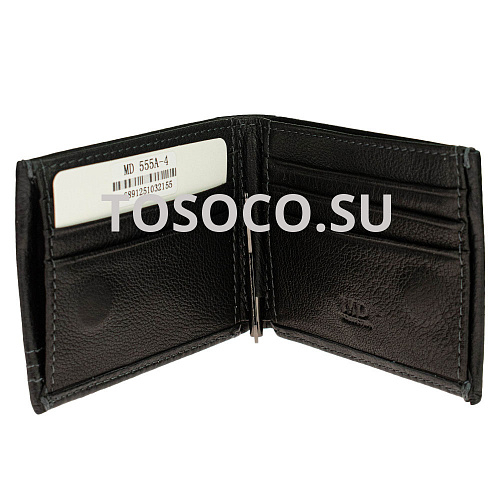 md555a-4 black кошелек MD Collection натуральная кожа 8x11x2