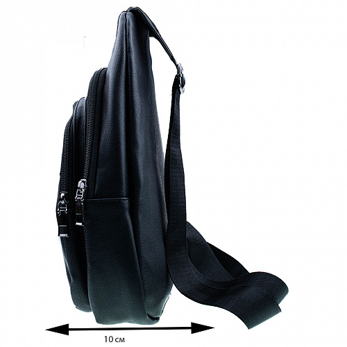 1711-2 black рюкзак экокожа 19х32х10