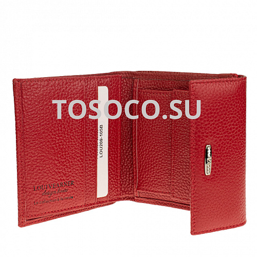 lou209-105b red кошелек LOUI VEARNER натуральная кожа 10x11x2