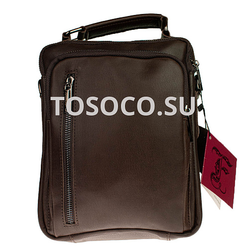 СМ 4Л коричневая сумка FARIRUN натуральная кожа 25x22x11