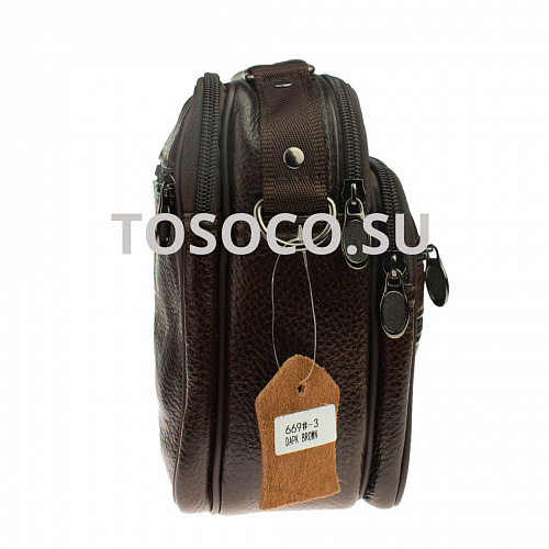 669-3 dark brown 33 сумка натуральная кожа 20x22x10