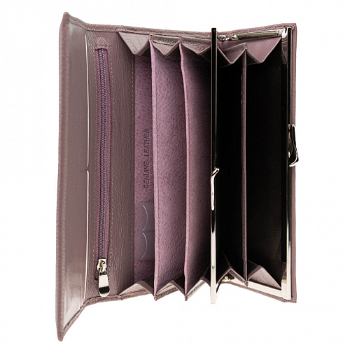 lou207-01e purple кошелек LOUI VEARNER натуральная кожа 9х19x2
