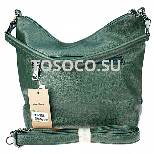 kf-385-1 green сумка натуральная замша+экокожа 25х25х12