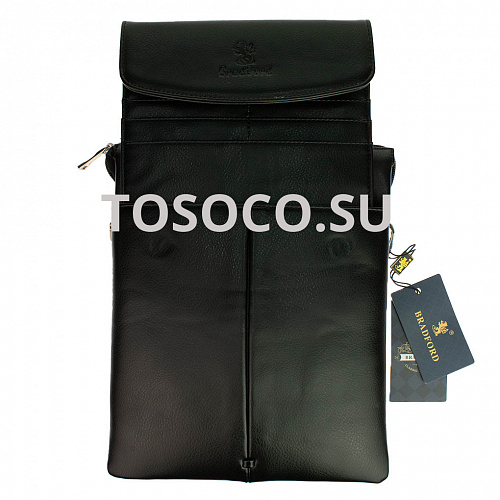8824-51 black сумка Bradford натуральная кожа и экокожа 33x29x7