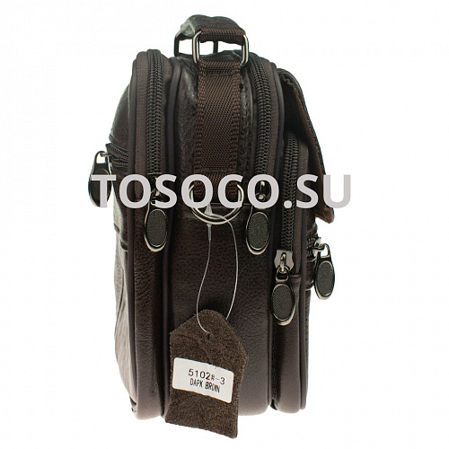 5102-3 dark brown 33 сумка натуральная кожа 20x15x9