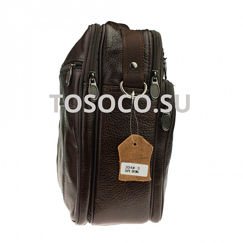 304-3 dark brown 33 сумка натуральная кожа 25x21x10