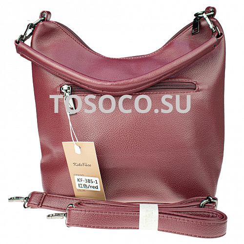kf-385-1 wine red сумка натуральная замша+экокожа 25х25х12