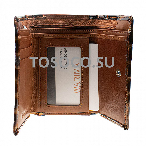 w8-1302c brown кошелек WARIMA натуральная кожа 9х19x2