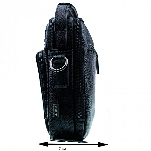 9919-1 black сумка MANFREDO натуральная кожа 19х23х7