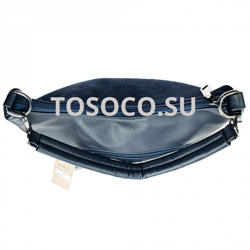 kf-385-1 blue сумка натуральная замша+экокожа 25х25х12