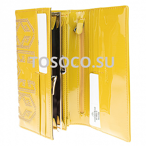 87-9811-5 yellow кошелек AOSHIKAI натуральная кожа и экокожа 9х19х2