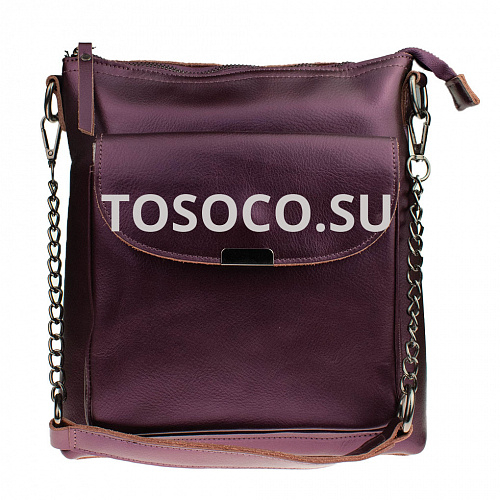1064 1 фиолетовая сумка-рюкзак натуральная кожа 24x27x10