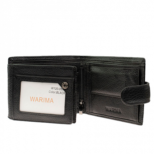 w120-05a black кошелек WARIMA натуральная кожа 10х12x2