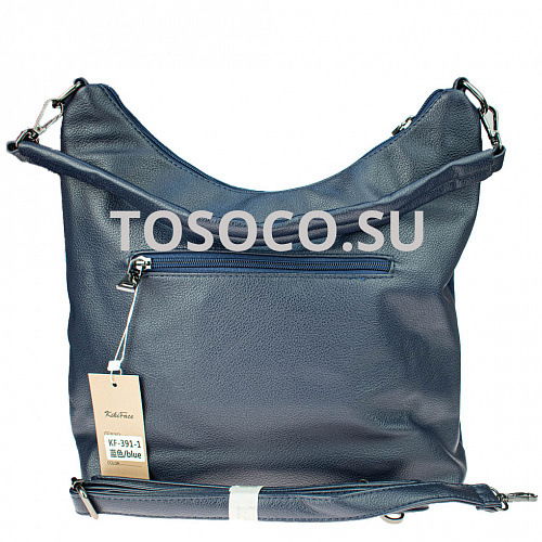 kf-391-1 blue KikiFace сумка натуральная замша+экокожа 30х30х13