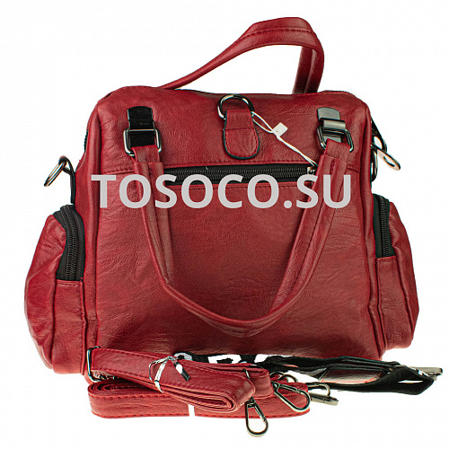 a97-1 красная сумка-рюкзак экокожа 23х35х11