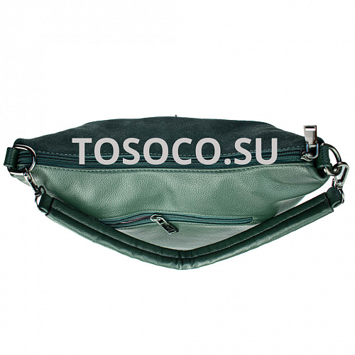 kf-390-1 green KikiFace сумка натуральная замша+экокожа 27х27х16