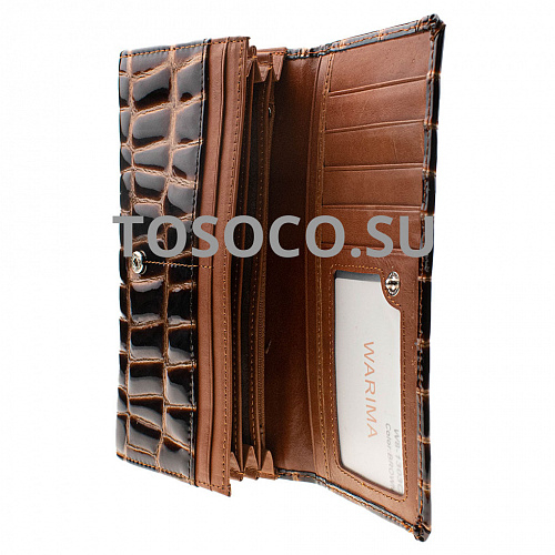 w8-1303c brown кошелек WARIMA натуральная кожа 9х19x2