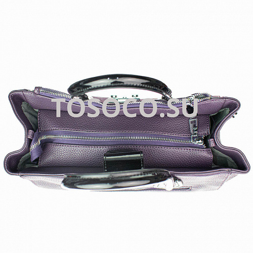 555 purple сумка натуральная замша и экокожа 24х33x15