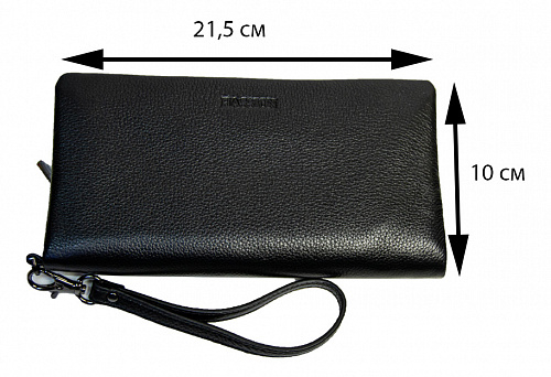 hm02-001 black- кошелек HASSION натуральная кожа 21,5х10