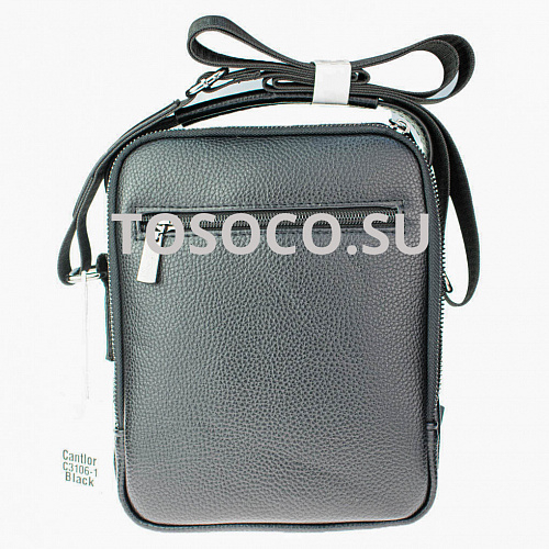 c3106-1 black 33 сумка CANTLOR экокожа 22х18х9