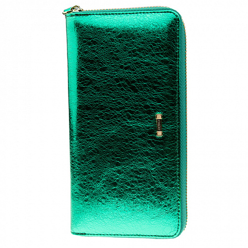 1016-28k green кошелек COSCET натуральная кожа 10х20x2
