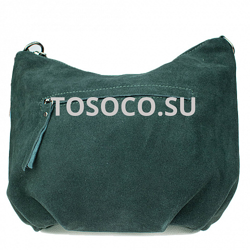 kf-389-1 green KikiFace сумка натуральная замша+экокожа 27х27х16