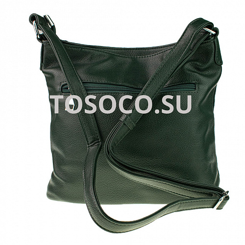 9042 зеленая сумка натуральная замша+экокожа 24х24х11