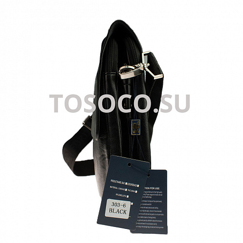 303-6 black сумка Bradford натуральная кожа и экокожа 27x35