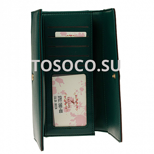t5651-005 green кошелек Tailian экокожа 10x20x2