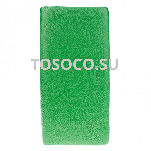 32-9907 green кошелек GENUINE LEATHER натуральная кожа 10х20х2