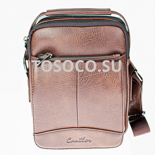 c5501-1 brown 33 сумка CANTLOR экокожа 22х18х9