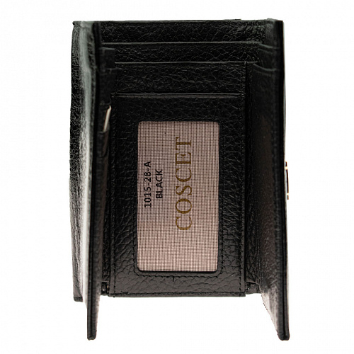 1015-28a black кошелек COSCET натуральная кожа 9х14x2