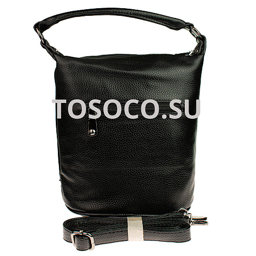 1179-3 1605-101 black сумка натуральная замша+экокожа 20x25x15