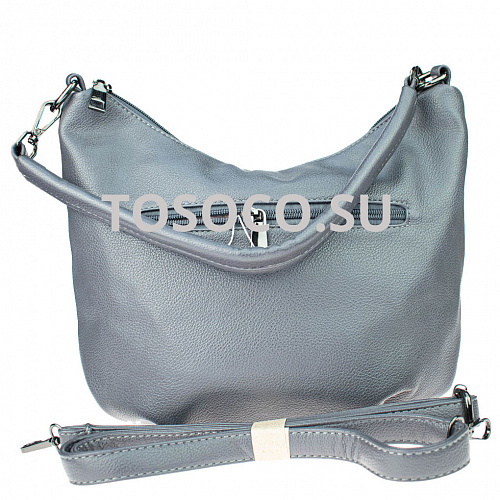 kf-389-1 gray KikiFace сумка натуральная замша+экокожа 27х27х16