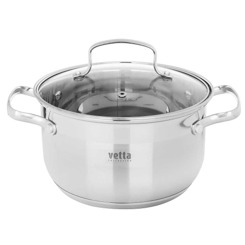 Кастрюля 3,5л стекл.кр, индукция Берн VETTA 822-101