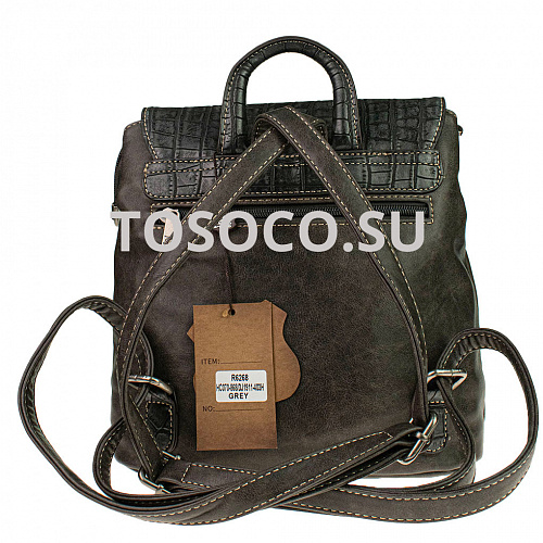 r6268 hc070-868_dj1911-403h gray рюкзак FLAME DANCE экокожа 25x25x14
