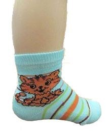 Детские полосатые носки с принтом, хлопок арт.8с959