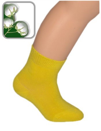 Детские белые и желтые носки , хлопок арт.8с320